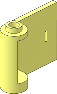 Door  1 x  3 x  2 Right with Hollow Hinge with Horizontal White Line Pattern