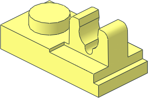 Plate  1 x  2 with Single Clip on Top