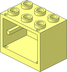 Container Cupboard  2 x  3 x  2 with Hollow Studs