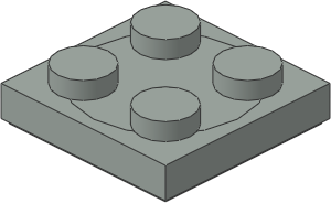 ~_Turntable  2 x  2 Plate (Complete) Grey/Grey (Obsolete)