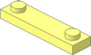 Plate  1 x  4 with Two Studs