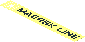 Sticker  1.1 x  7.9 with Maersk Line Logo