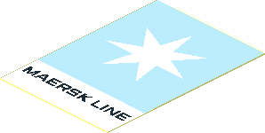 Sticker  1.9 x  1.3 with Maersk Line Logo