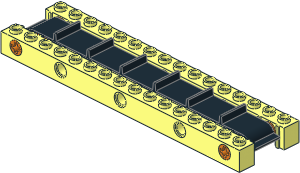 Conveyor Belt  4 x 16 with Rubber Black Belt and Orange Drive Axles