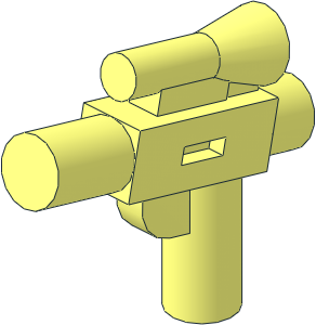 Minifig Gun Small Blaster with Telescopic Sight