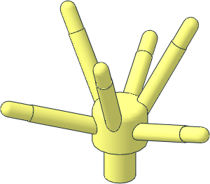 Plant Flower Stem with Bar and  6 Stems