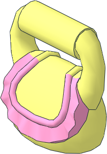 Figure Friends Accessories Bag Round with Bright Pink Ruffle Pattern