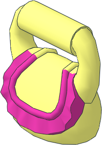 Figure Friends Accessories Bag Round with Dark Pink Ruffle Pattern