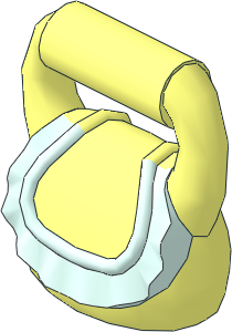 Figure Friends Accessories Bag Round with Light Aqua Ruffle Pattern