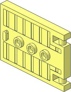 Door  1 x  5 x  3 with  3 Studs and Vertical Handle