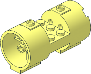 Cylinder  3 x  6 x  2.667 Horizontal with Solid Studs