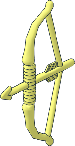 Minifig Long Bow with Arrow