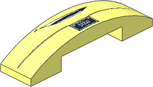 Slope Brick Curved  4 x  1 Double with Smile, "51237" Licence Plate Pattern