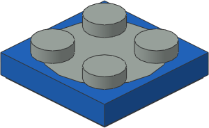 ~_Turntable  2 x  2 Plate (Complete) Blue/Grey (Obsolete)
