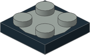 ~_Turntable  2 x  2 Plate (Complete) Black/Grey (Obsolete)