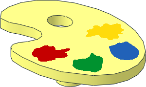 Minifig Paint Palette with Paint Drops Pattern