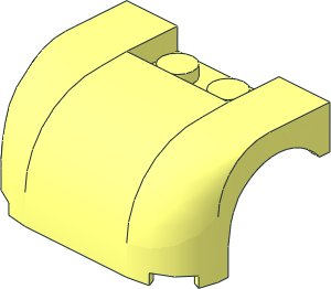 Car Mudguard  3 x  4 x  1.667 Curved