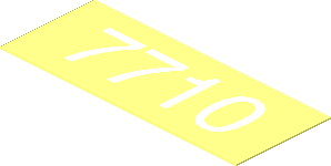 Sticker  0.8 x  2 with White "7710"