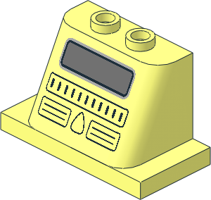 Windscreen  2 x  3 x  2 with  2 x  4 Base with Black Grille and Grey Window Pattern