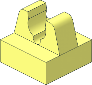 Tile  1 x  1 with Clip with Centre Notch