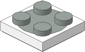 ~_Turntable  2 x  2 Plate (Complete) White/Grey (Obsolete)