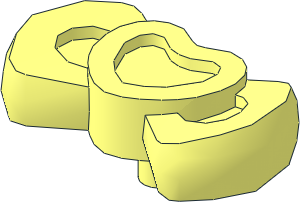 Figure Friends Hair Decoration, Bow with Heart with Pin