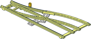 Train Track  4.5V Point Type 1 Tapered Left (Branching)