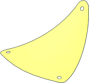 Sheet Fabric 22 x 18 Triangular Carousel Roof (Formed Shape 2)