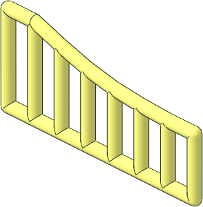 Bar  1 x  8 x  4 Gate with Curved Top