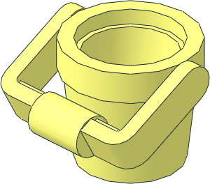 Bucket  1 x  1 x  1 Conical with Hanging Handle