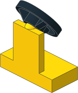 ~_Car Steering Stand and Wheel (Complete) Yellow (Obsolete)