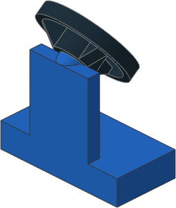 ~_Car Steering Stand and Wheel (Complete) Blue (Obsolete)