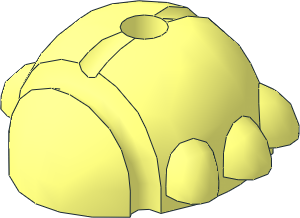 Animal Beetle with Stud Tube and Pin Hole