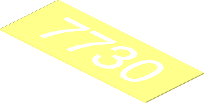 Sticker  0.8 x  2 with White "7730"