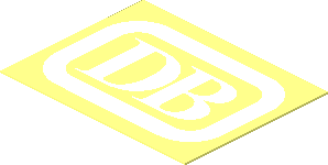 Sticker  1.2 x  1.6 with White German Railways Logo