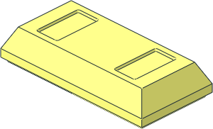 Tile  1 x  2 Chamfered with  2 Top Indentations