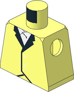 Minifig Torso with Riding Jacket Pattern