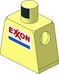 Minifig Torso with Exxon Logo Pattern