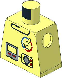 Minifig Torso with Launch Command Logo and Equipment Pattern