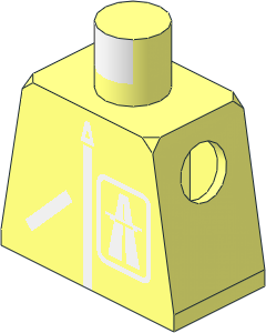 Minifig Torso with Autoroute Pattern