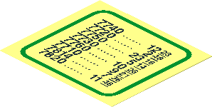 Sticker  3.4 x  3.8 Timetable with Train Numbers ("7740 1223")