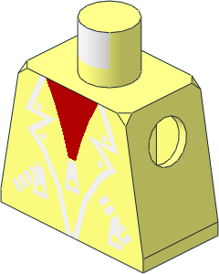 Minifig Torso with Leather Jacket Pattern