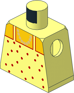 Minifig Torso with Spotted Singlet and Necklace Pattern