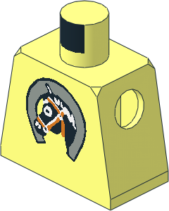 Minifig Torso with Horse Head Pattern