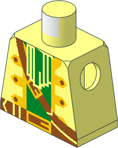 Minifig Torso with Pirate Captain Pattern