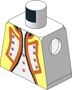 ~Minifig Torso with Imperial Guard Officer Pattern (Obsolete)