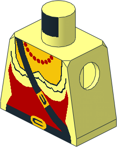 Minifig Torso with Female Pirate Pattern