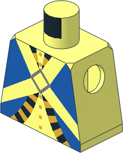 Minifig Torso with Blue Imperial Guard Pattern