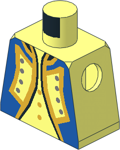 Minifig Torso with Blue Imperial Guard Officer Pattern