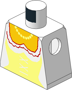 ~Minifig Torso with Castle Bodice Pattern (Obsolete)